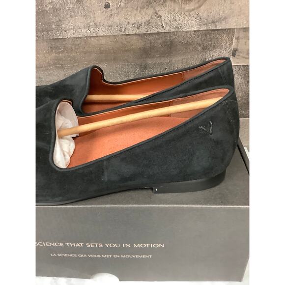 Vionic Womens 7.5W Black Suede Leather Willa Flats Loafers Slip On Casual LB7-15 - Picture 5 of 12